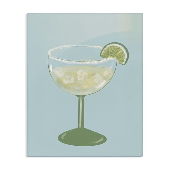 Stupell Industries Glam Margarita Glass over Blue Canvas Art, 16 x 20, by Robin Maria
