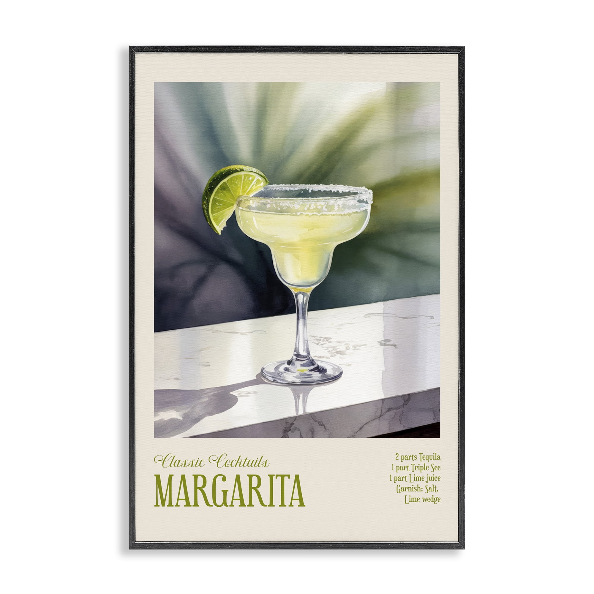 Stupell Industries Margarita on Marble Black Framed Giclee Art, design by Andreas Magnusson