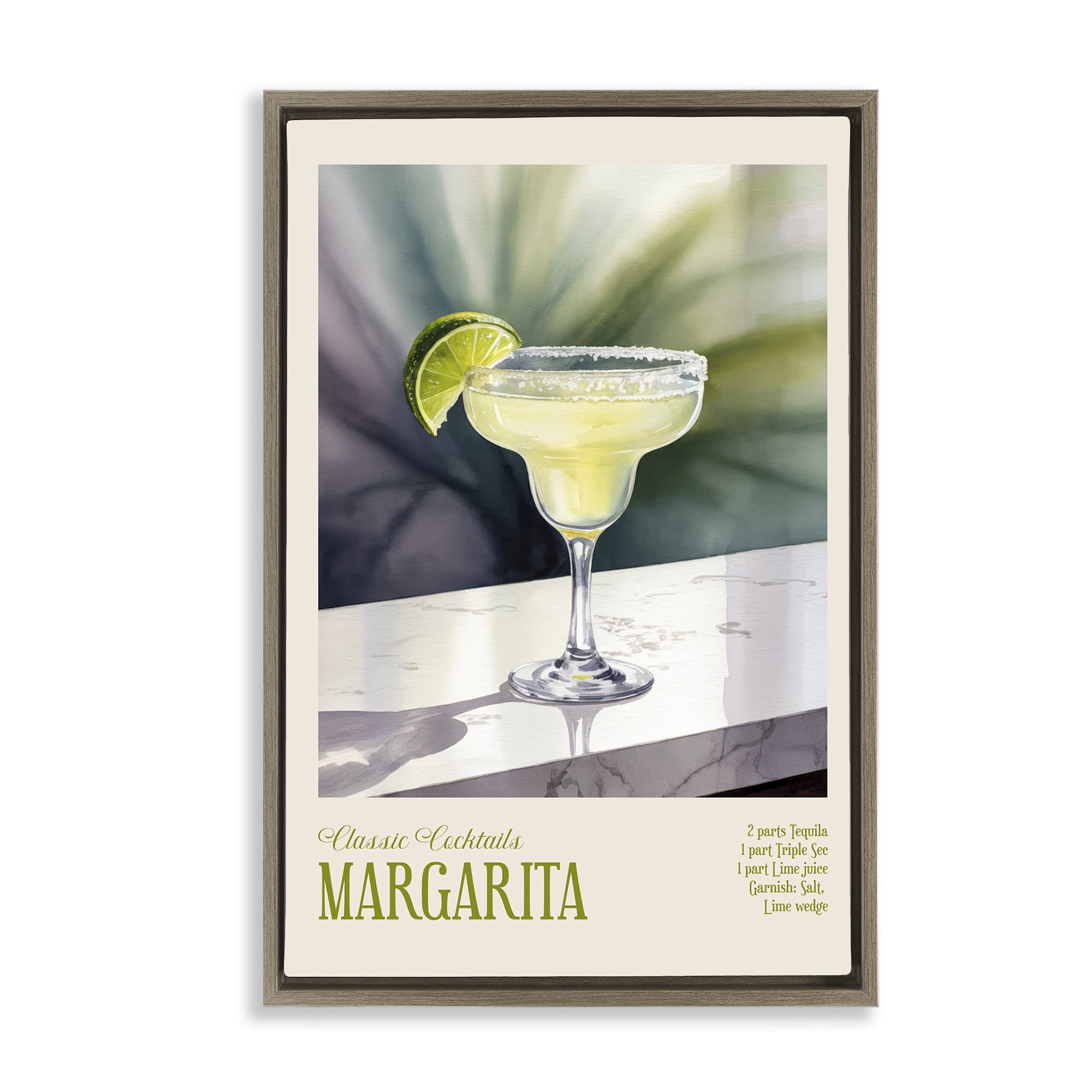 Stupell Industries Margarita on Marble Brown Framed Floater Canvas Wall Art, design by Andreas Magnusson