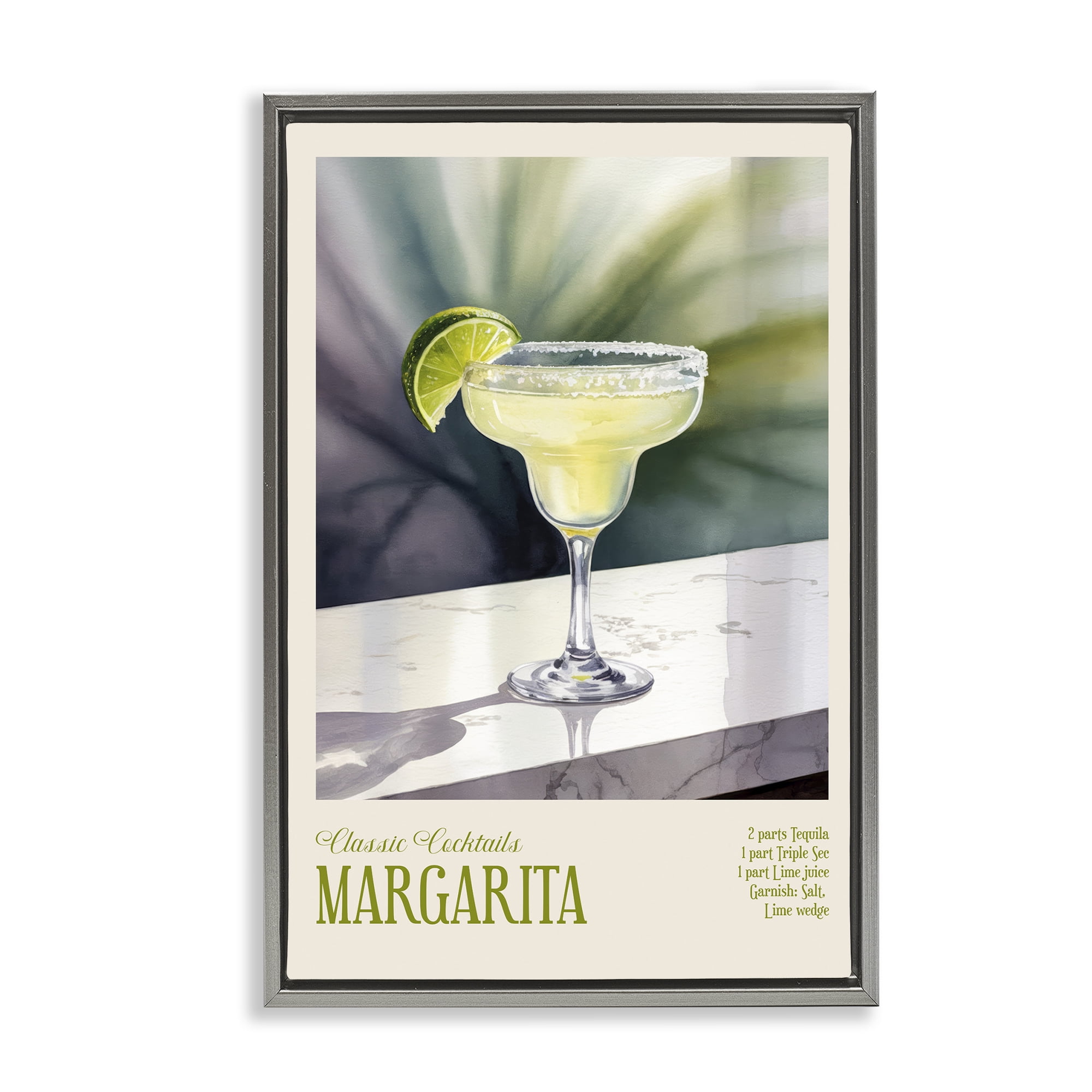 Stupell Industries Margarita on Marble Gray Framed Floater Canvas Wall Art, design by Andreas Magnusson