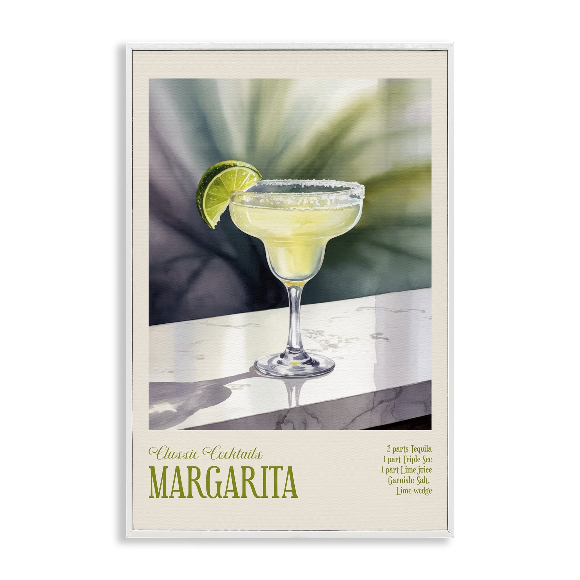 Stupell Industries Margarita on Marble White Framed Giclee Art, design by Andreas Magnusson