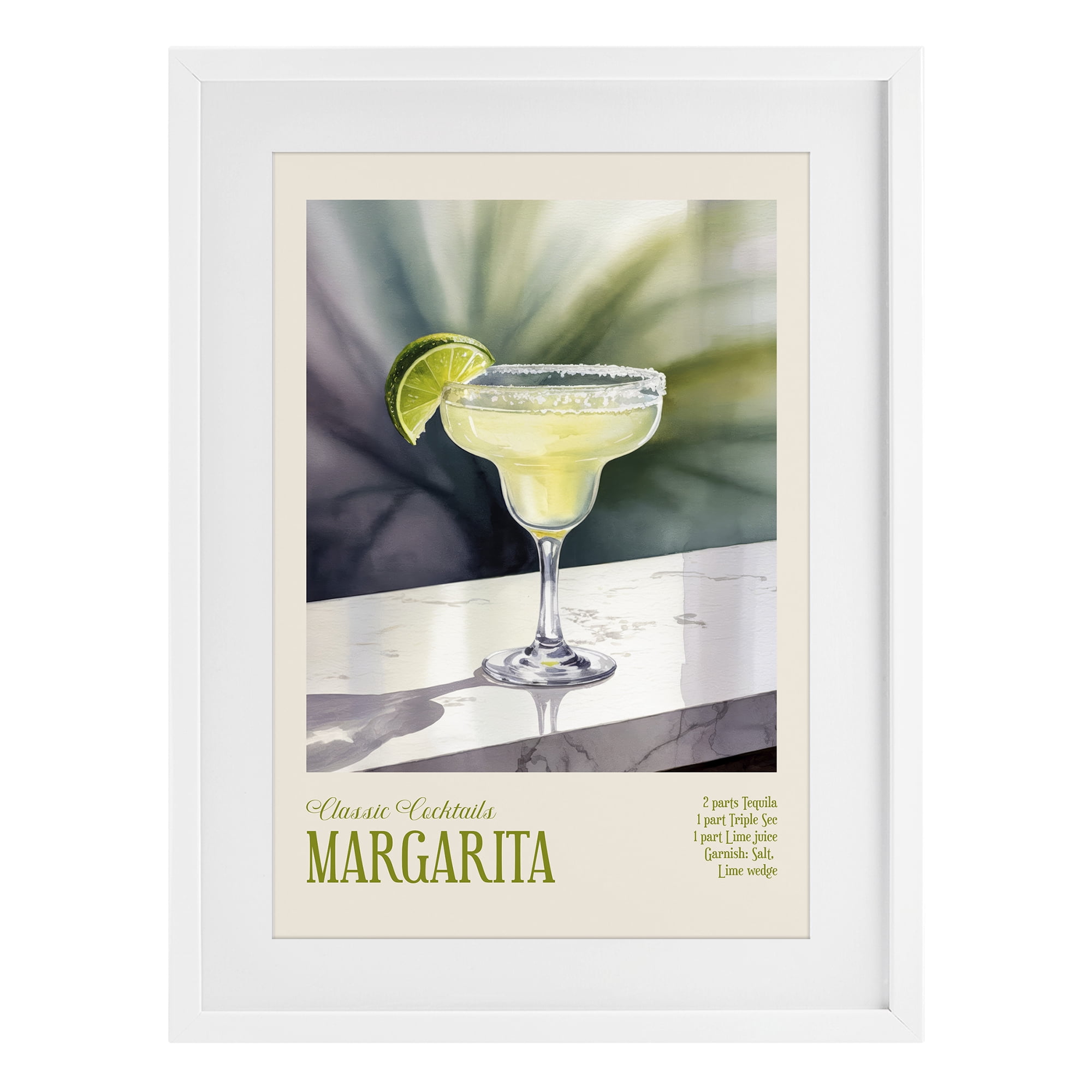 Stupell Industries Margarita on Marble White Framed Print Under Glass, design by Andreas Magnusson