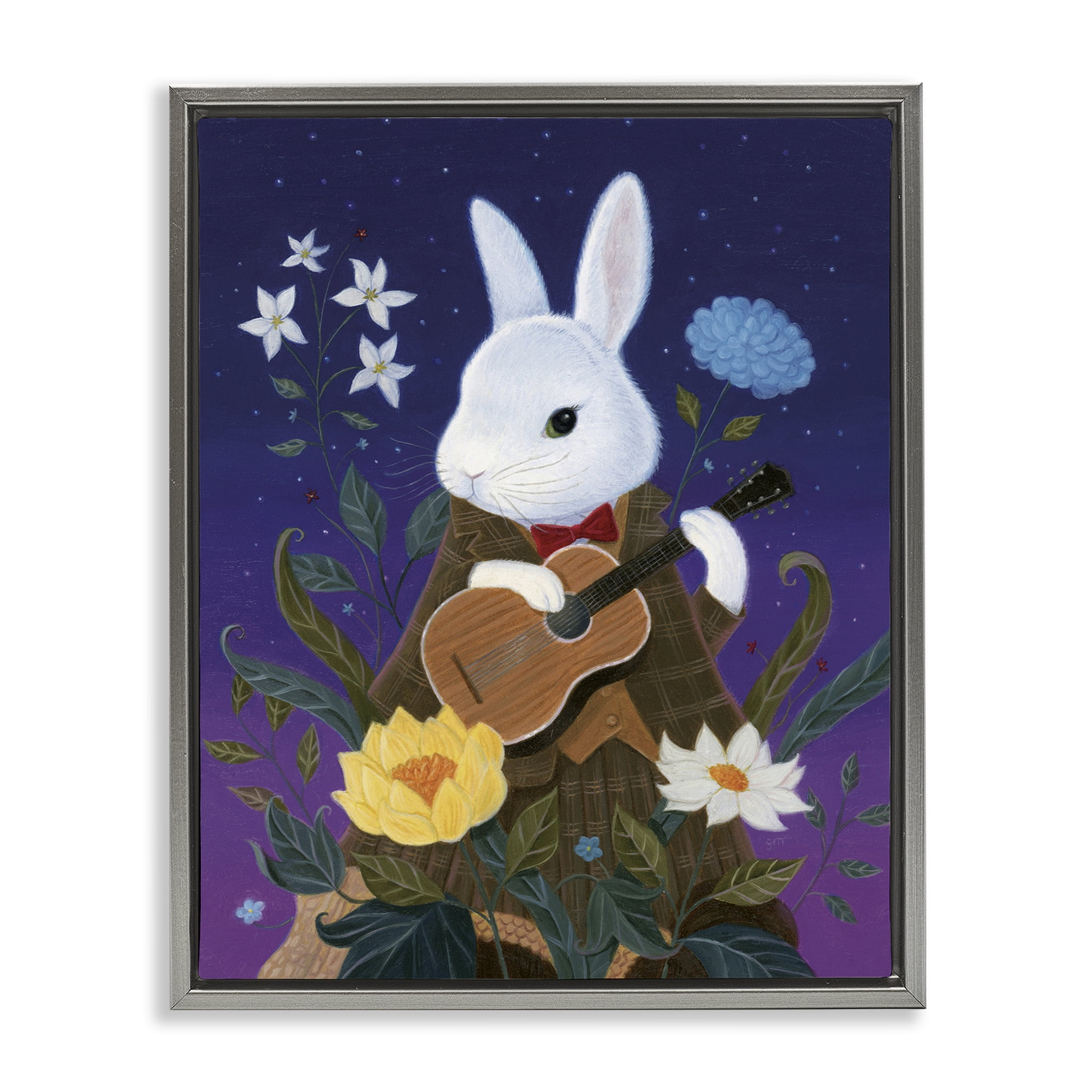 Stupell Industries Maria Von Carrot Gray Framed Floater Canvas Wall Art, design by Gina Matarazzo
