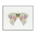 thumbnail image 1 of Stupell Industries Marigold Floral Moth Insects Painting Gray Framed Art Print Wall Art, 20 x 16, 1 of 2