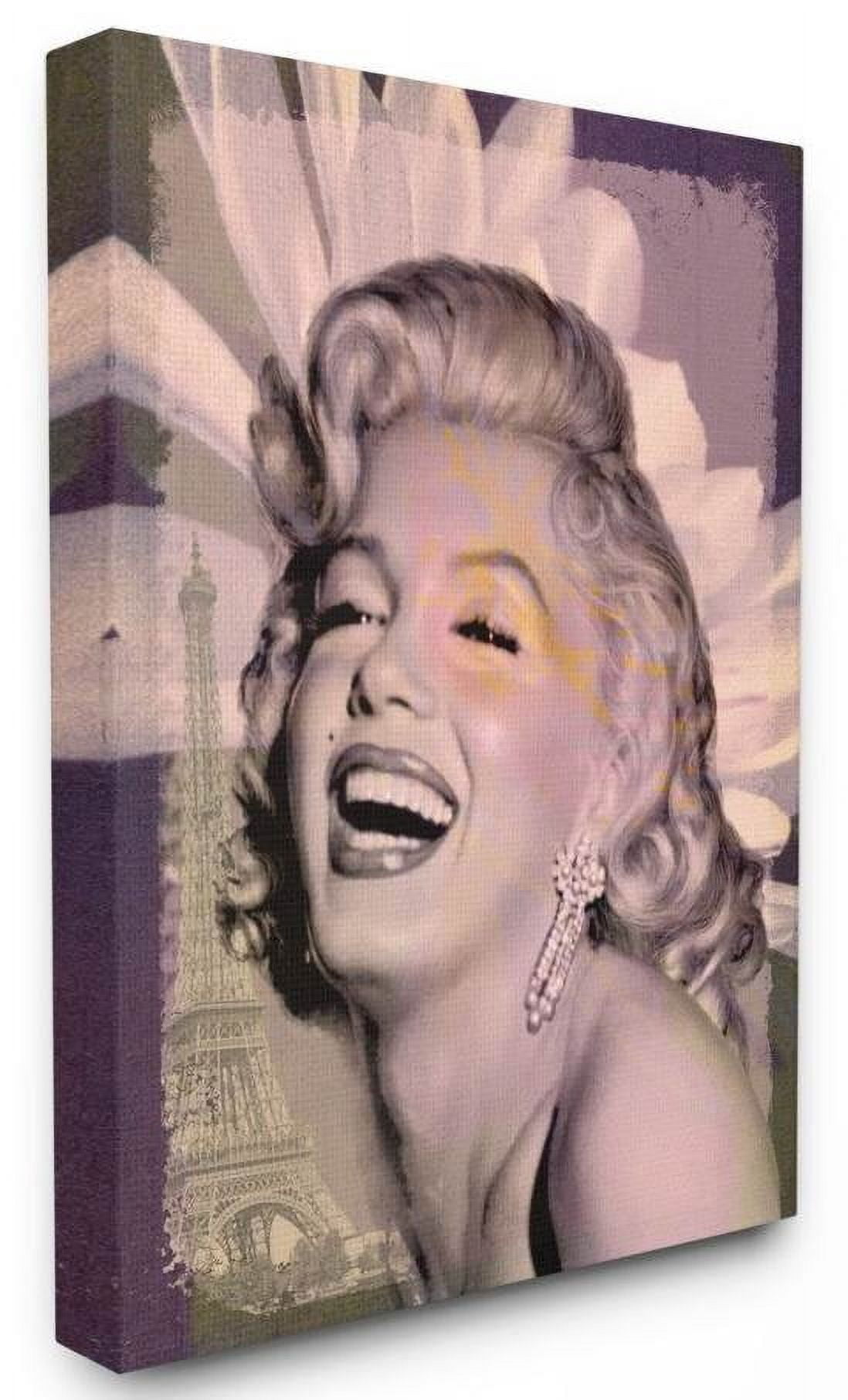 Stupell Industries Marilyn Laughing Vintage Hollywood Movie Star Classic Illustration Canvas Wall Art by Jadei Graphics