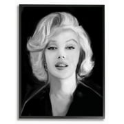 Stupell Industries Marilyn Portrait Vintage Hollywood Movie Star Classic Illustration Framed Wall Art by Jadei Graphics