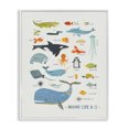 thumbnail image 1 of Stupell Industries Marine Life ABC Alphabet Education Painting White Framed Art Print Wall Art, 24 x 30, 1 of 2
