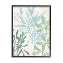 Stupell Industries Marine Seaweed Plant Leaves Graphic Art Black Framed Art Print Wall Art, Design by June Erica Vess