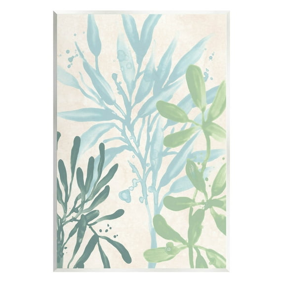 Stupell Industries Marine Seaweed Plant Leaves Graphic Art Unframed Art Print Wall Art, Design by June Erica Vess