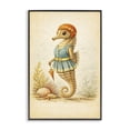 thumbnail image 1 of Stupell Industries Eclectic Maritime Bathing Society Seahorse Black Framed Giclee Art, 20 x 30, by Grotto Studios, 1 of 8