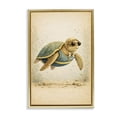 thumbnail image 1 of Stupell Industries Eclectic Maritime Bathing Society Turtle Gold Floating Frame Canvas Art, 17 x 25, by Grotto Studios, 1 of 8