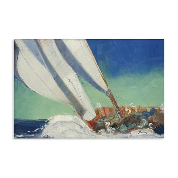 Stupell Industries Maritime Boat Hull Nautical & Beach Painting Wrapped Canvas Art Print Wall Art, 24 x 16
