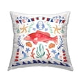 thumbnail image 1 of Stupell Industries Maritime Fish & Shells Pattern Square Decorative Printed Throw Pillow, 18 x 18, 1 of 6