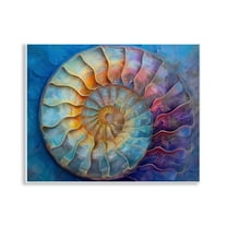 Stupell Industries Maritime Nautilus Spiral Animals Painting Unframed Art Print Wall Art, 14 x 11