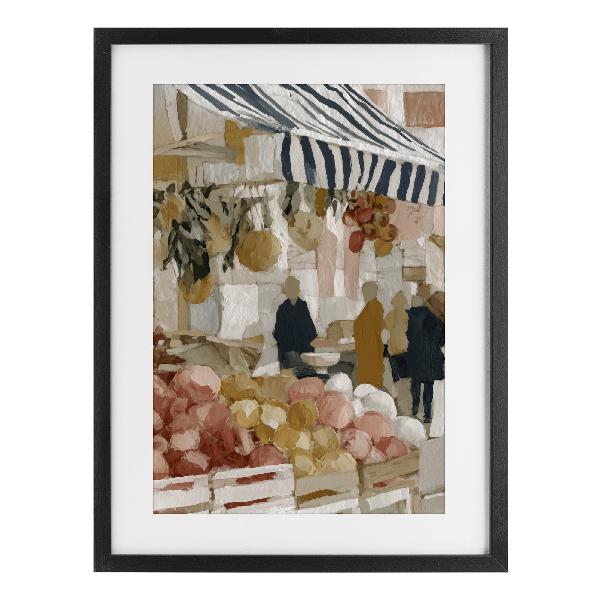 Stupell Industries Market Stall with Fresh Citrus Black Framed Print Under Glass, design by Chromatic Storm Studio