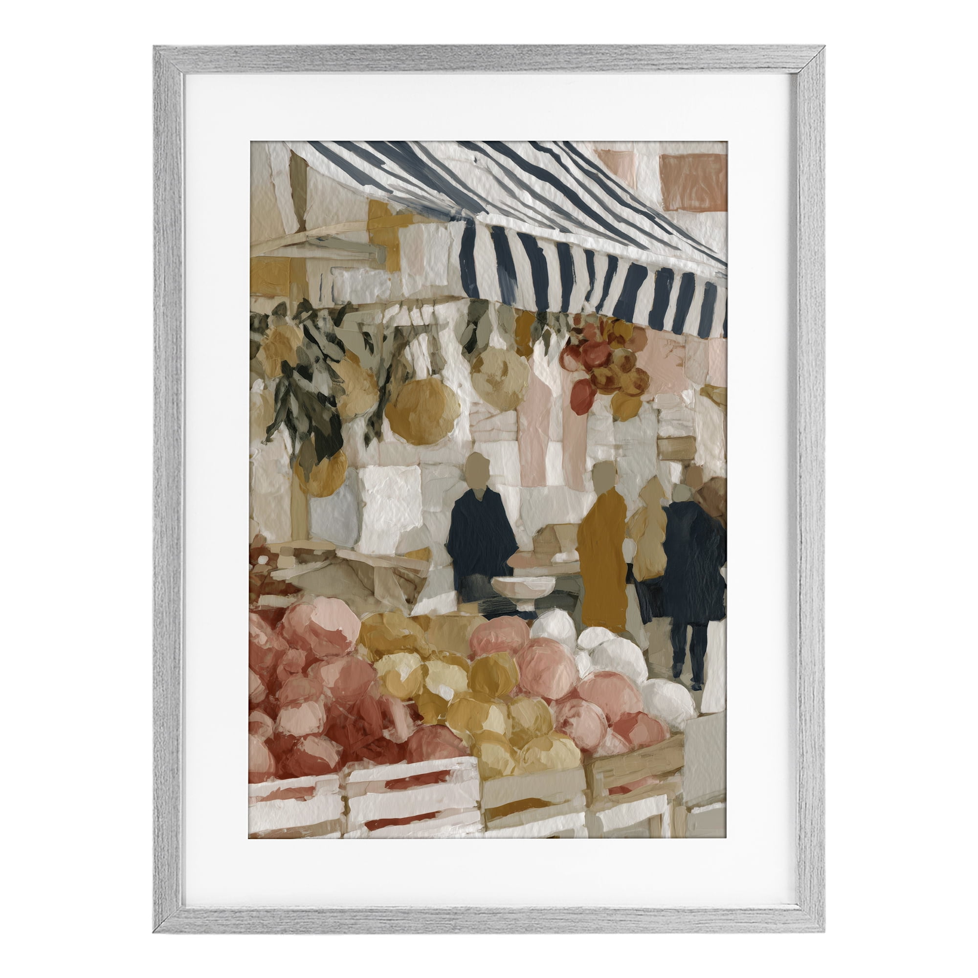 Stupell Industries Market Stall with Fresh Citrus Gray Framed Print Under Glass, design by Chromatic Storm Studio