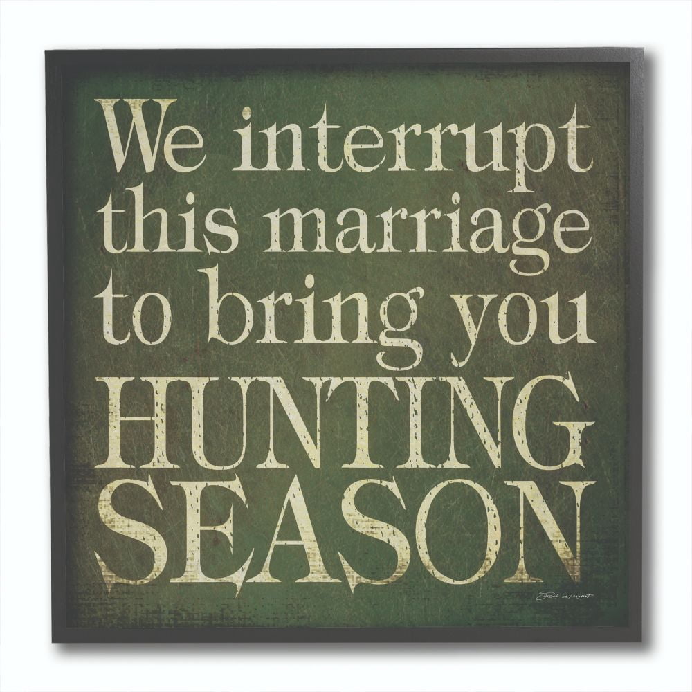 Stupell Industries Marriage Funny Word Country Home Green Design Framed Giclee Texturized Art by Stephanie Workman Marrott