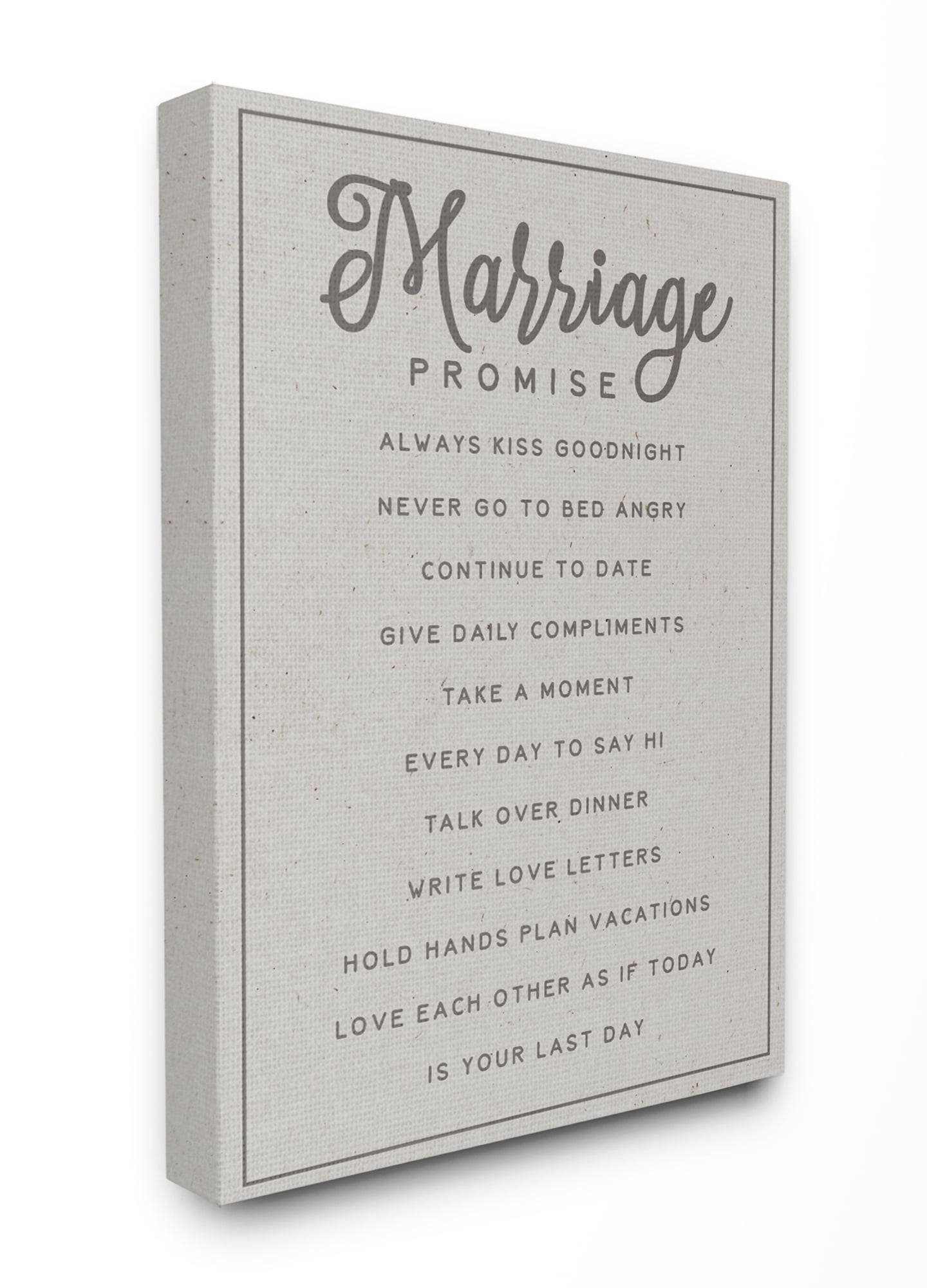 Stupell Industries Marriage Promise Novelty Painting Gallery Wrapped Canvas Art Print Wall Art, 30 x 40
