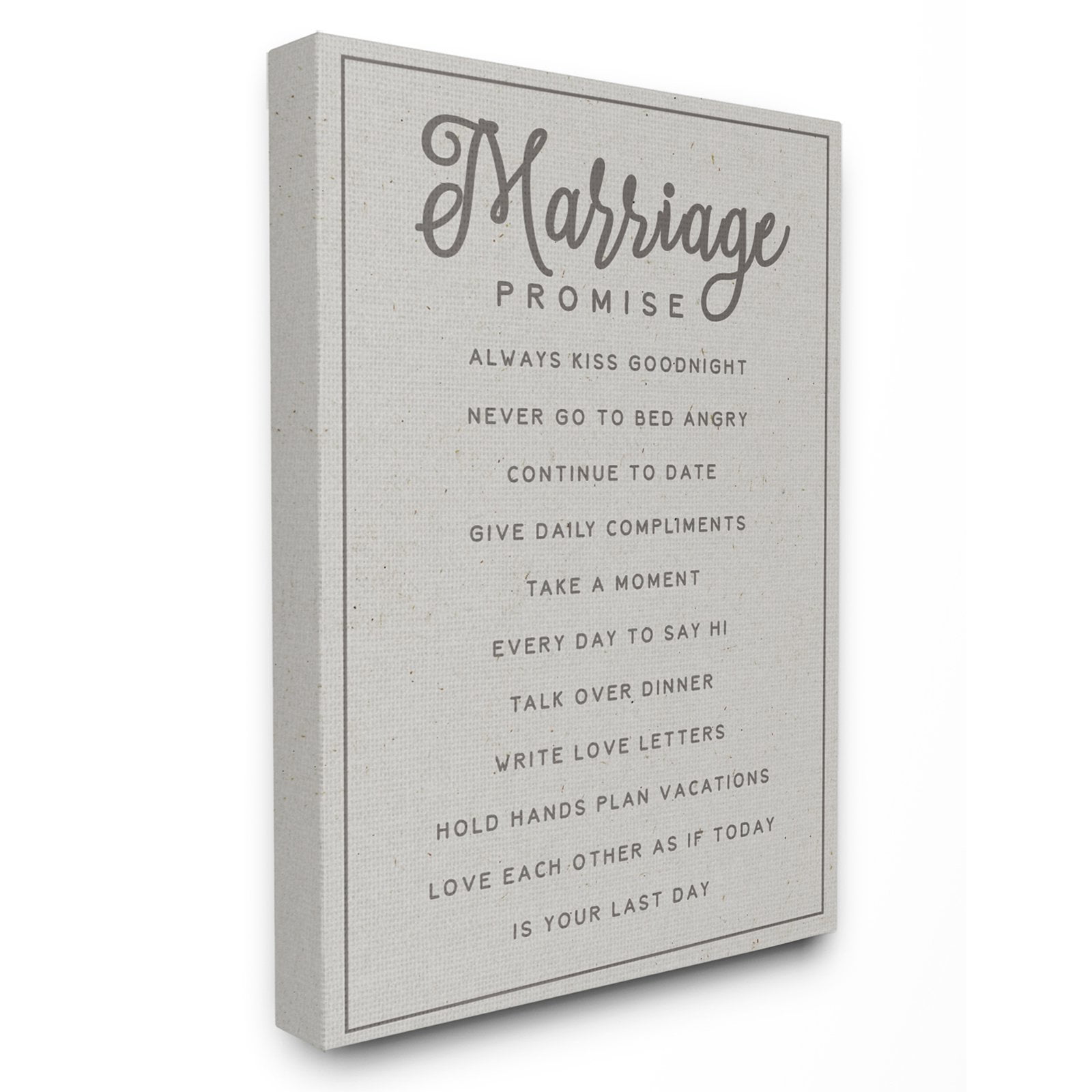 Stupell Industries Marriage Promise Novelty Painting Unframed Art Print Wall Art, 13 x 19