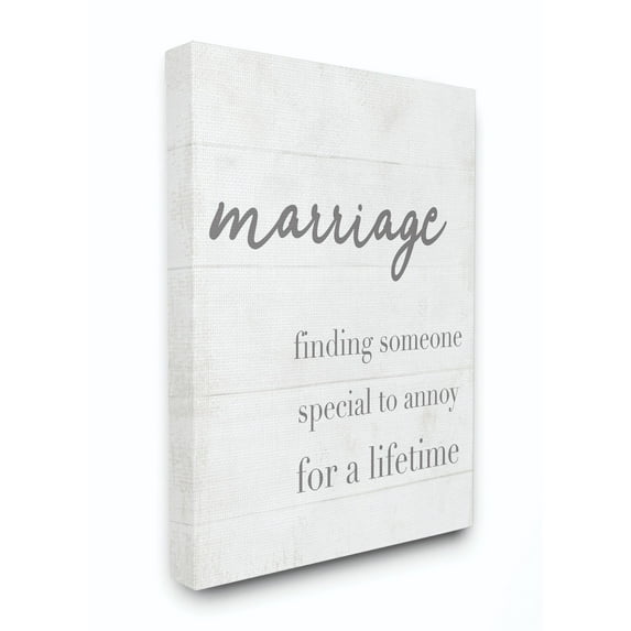 Stupell Industries Marriage Someone Special To Annoy Funny Family Home Word Design Canvas Wall Art by Daphne Polselli