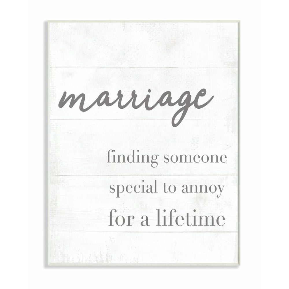 Stupell Industries Marriage Someone Special To Annoy Funny Family Home Word Design Wall Plaque by Daphne Polselli
