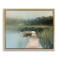 thumbnail image 1 of Stupell Industries Coastal Marsh Pier Abstraction Gold Floating Frame Canvas Art, 31 x 25, by Kim Curinga, 1 of 8