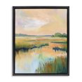 thumbnail image 1 of Stupell Industries Contemporary Marsh Sunset over Tranquil Stream Black Floating Frame Canvas Art, 17 x 21, by LSR Design Studio, 1 of 8