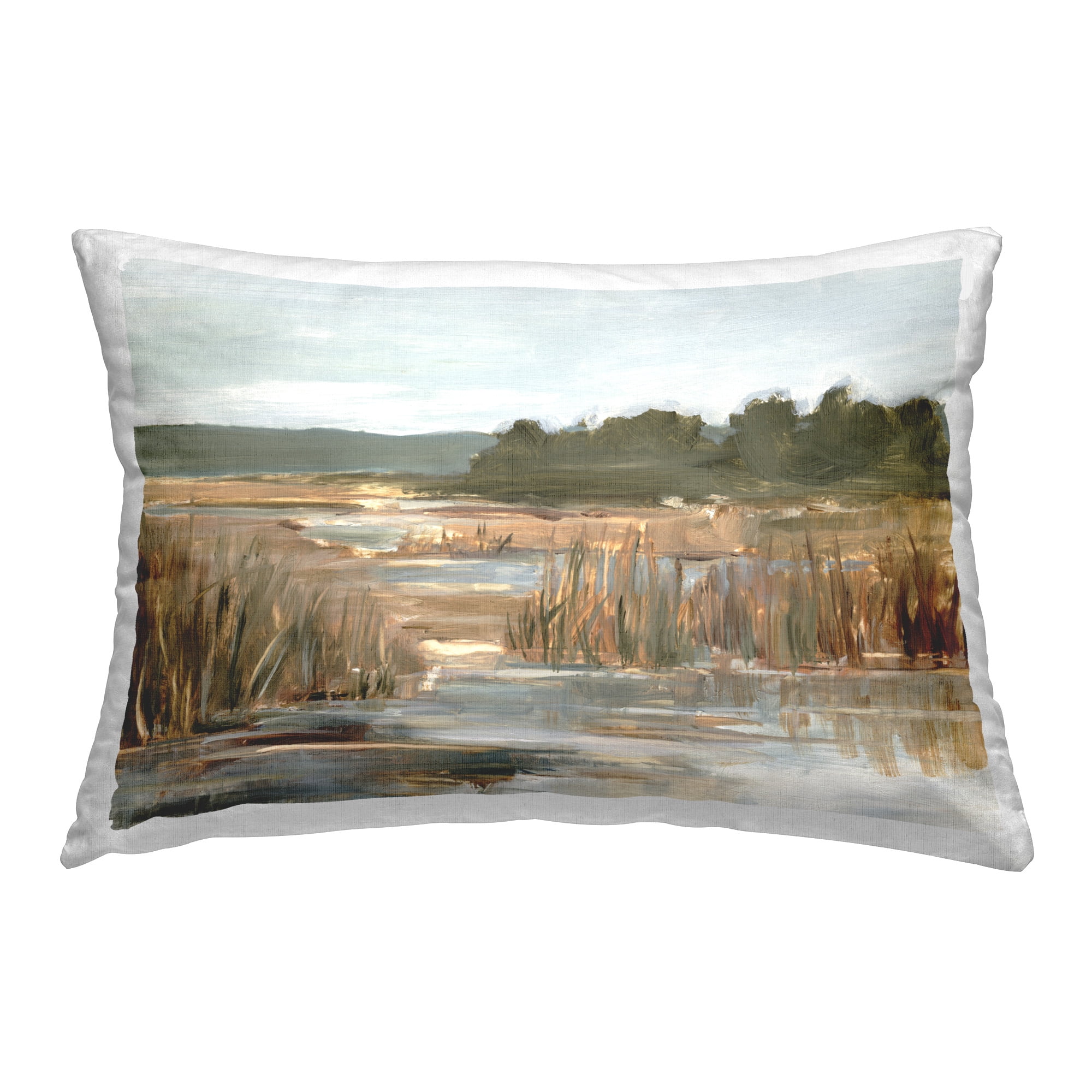 Stupell Industries Marshland Reeds Landscape Decorative Printed Throw Pillow Design by Ethan Harper