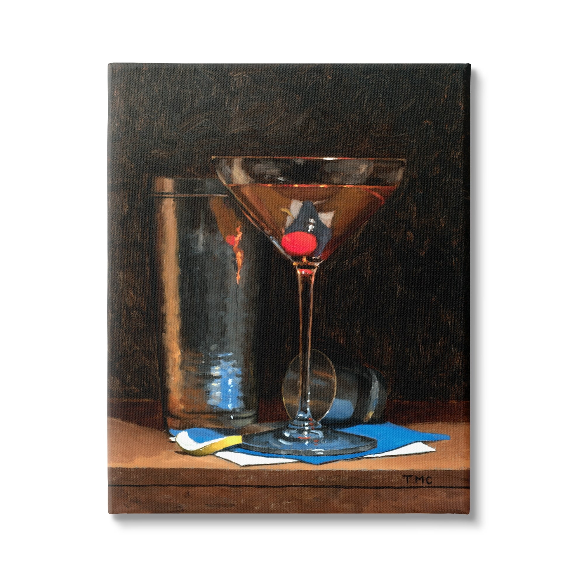Stupell Industries Martini Glass Drink Mixer Detailed Still Life, 30 x 40, Design by Todd M. Casey