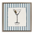 thumbnail image 1 of Stupell Industries Contemporary Martini Summer Stripes Brown Floating Frame Canvas Art, 25 x 25, by Susan Jill, 1 of 8