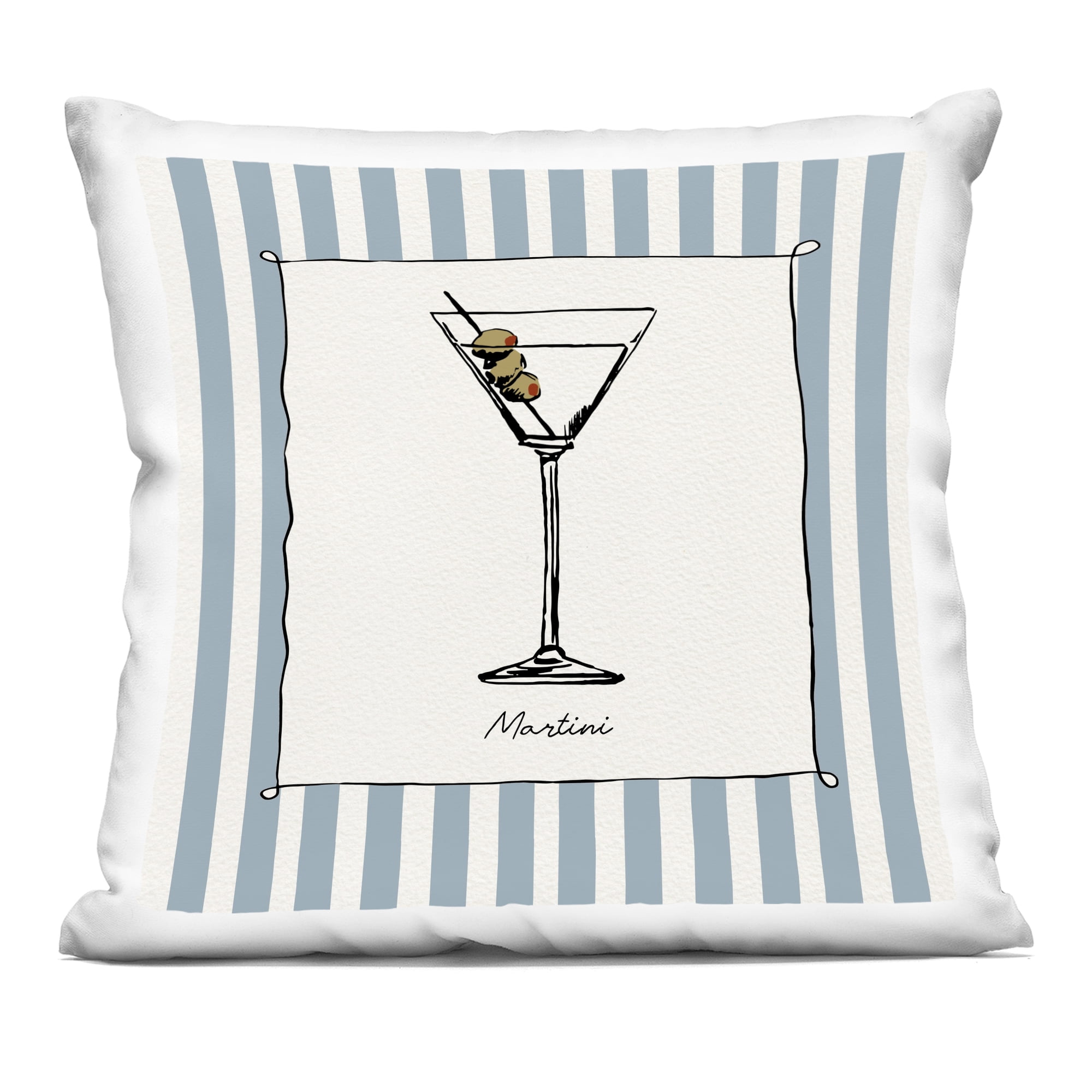 Stupell Industries Martini Summer Stripes Decorative Printed Throw Pillow, design by Susan Jill, 18 x 7 x 18