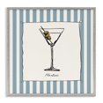 thumbnail image 1 of Stupell Industries Contemporary Martini Summer Stripes Gray Framed Giclee Art, 12 x 12, by Susan Jill, 1 of 8