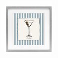thumbnail image 1 of Stupell Industries Contemporary Martini Summer Stripes Gray Framed Print Under Glass, 16 x 16, by Susan Jill, 1 of 8