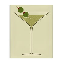 Stupell Industries Martini with Olives Food & Beverage Painting Gallery Wrapped Canvas Art Print Wall Art, 16 x 20
