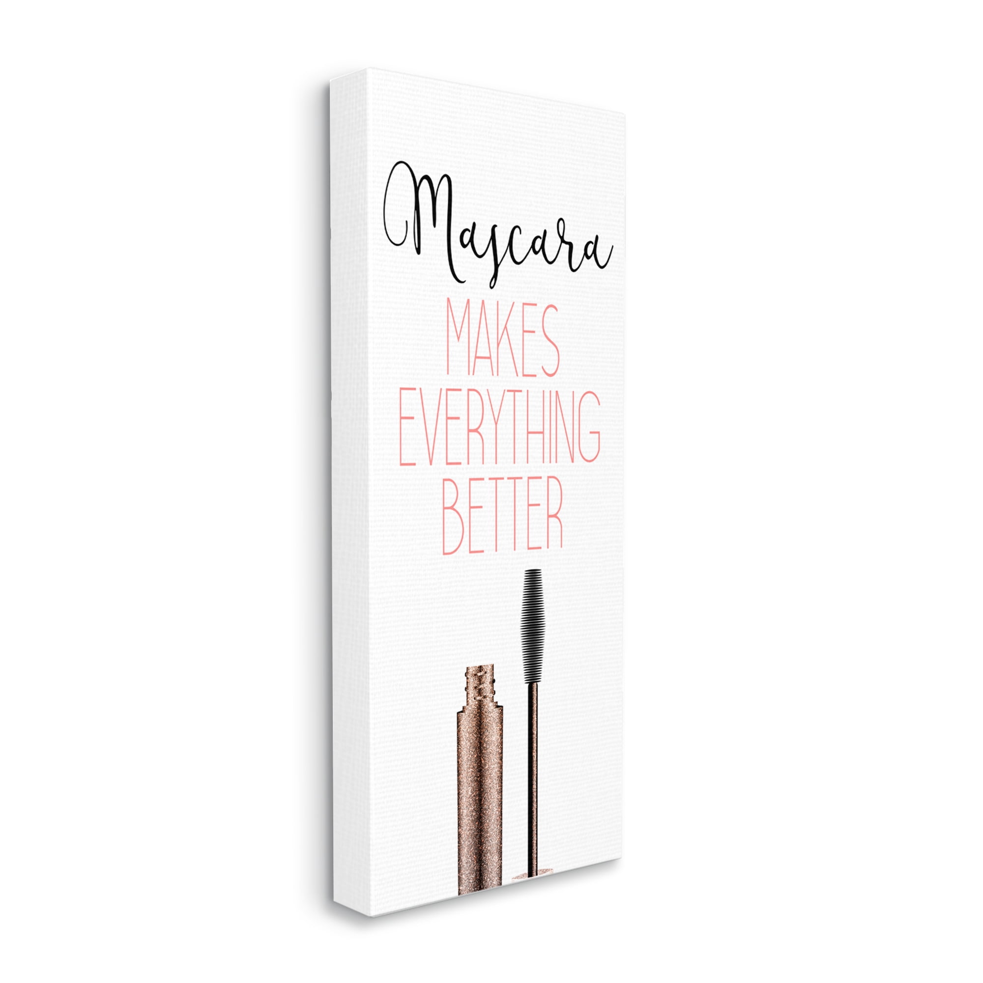 Stupell Industries Mascara Fashion Designer Modern Pink Word, 17 x 40,Design by Kimberly Allen