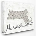 thumbnail image 1 of Stupell Industries Massachusetts Patterned Grey US State Design Canvas Wall Art by Ziwei Li, 1 of 5