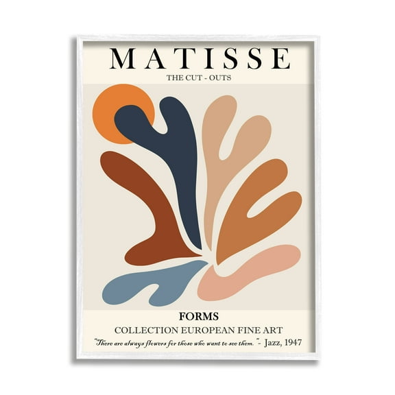 Stupell Industries Matisse Abstract Cut Out Forms Traditional Painting , 16 x 20, Designed by Ros Ruseva