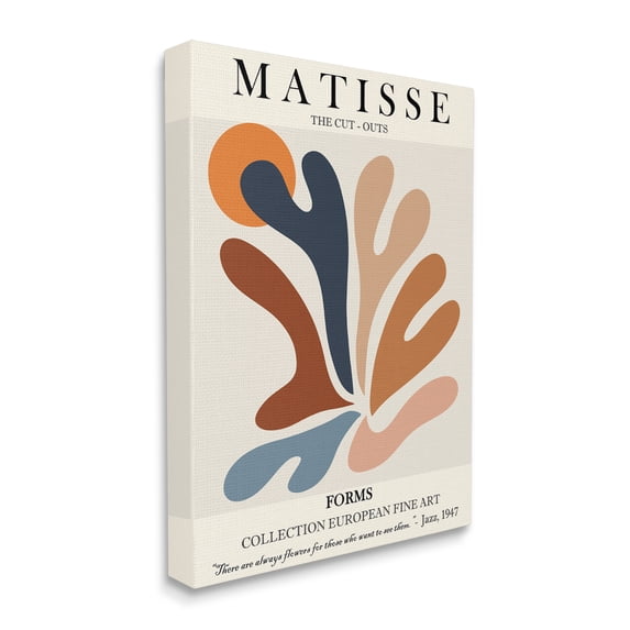 Stupell Industries Matisse Abstract Cut Out Forms Traditional Painting , 36 x 48, Designed by Ros Ruseva