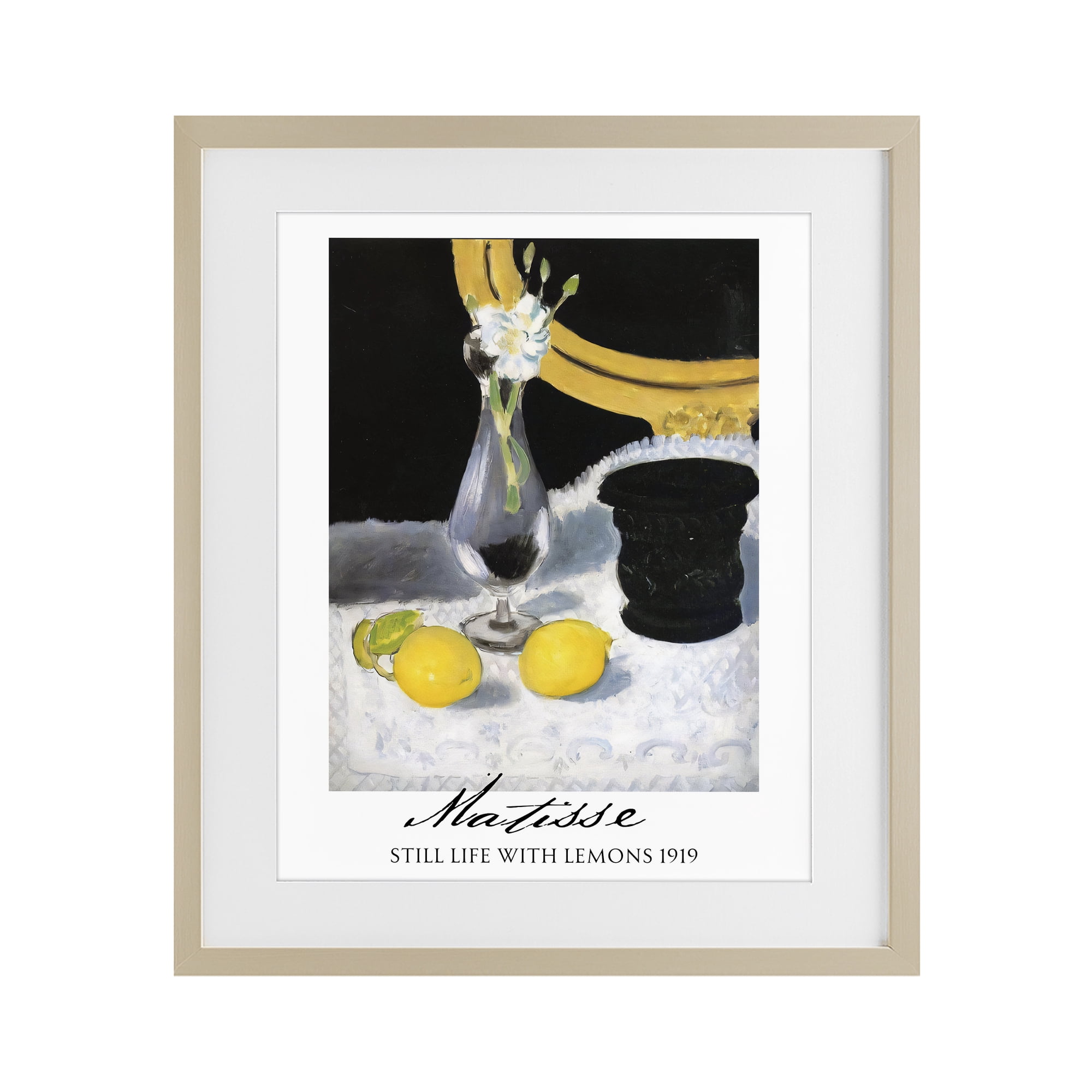 Stupell Industries Matisse Still Life Lemons Birch Framed Print Under Glass, design by Vintage Hustle