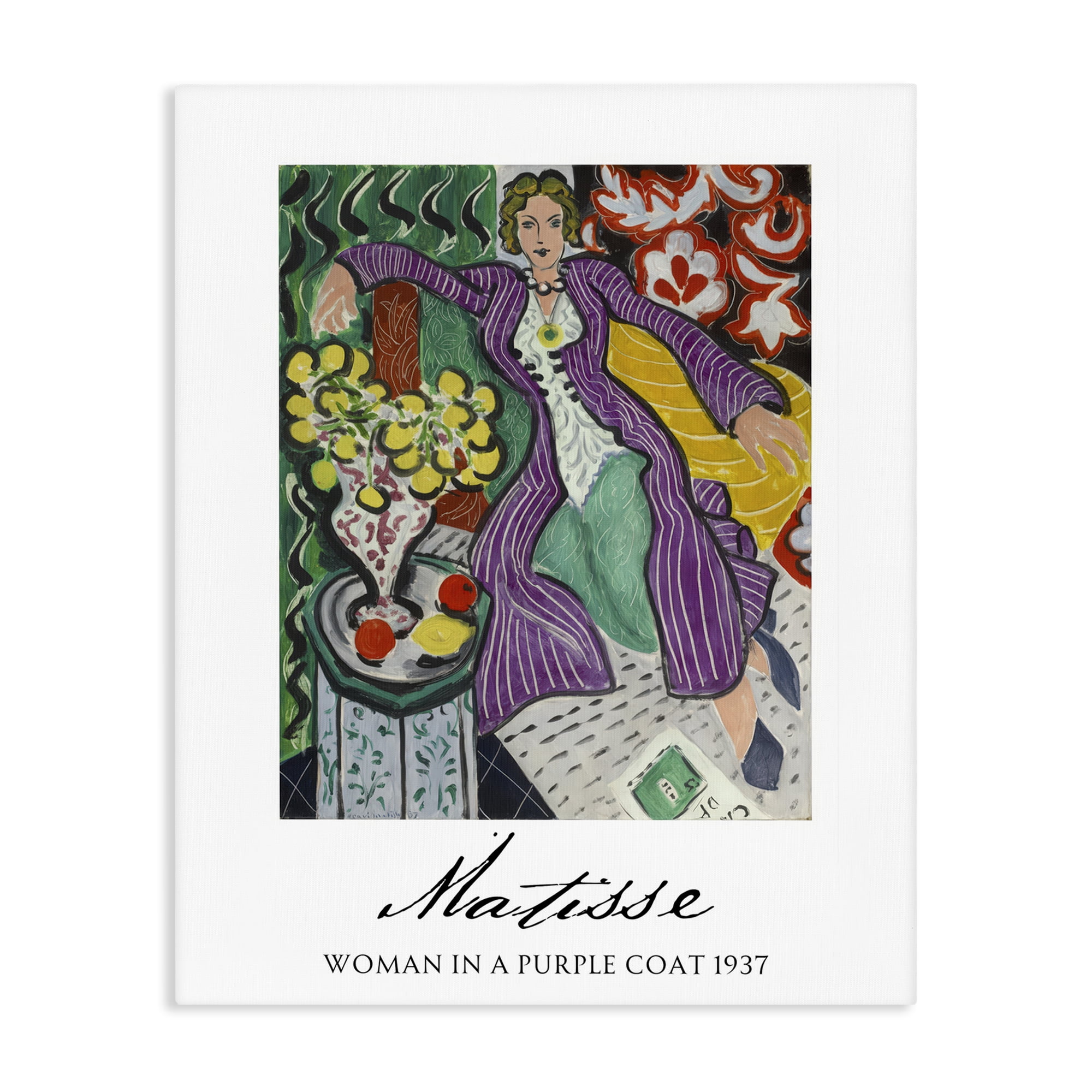 Stupell Industries Matisse Woman In Purple Coat Canvas Wall Art, design by Vintage Hustle