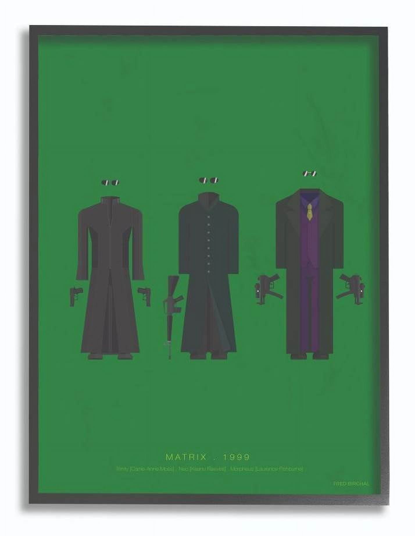 Stupell Industries Matrix Famous People Characters Fashion Design Framed Wall Art by Fred Birchal
