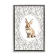thumbnail image 1 of Stupell Industries Shabby Chic Mauve Botanical Bunny Gray Floating Frame Canvas Art, 17 x 25, by Ink Drop Loft, 1 of 8