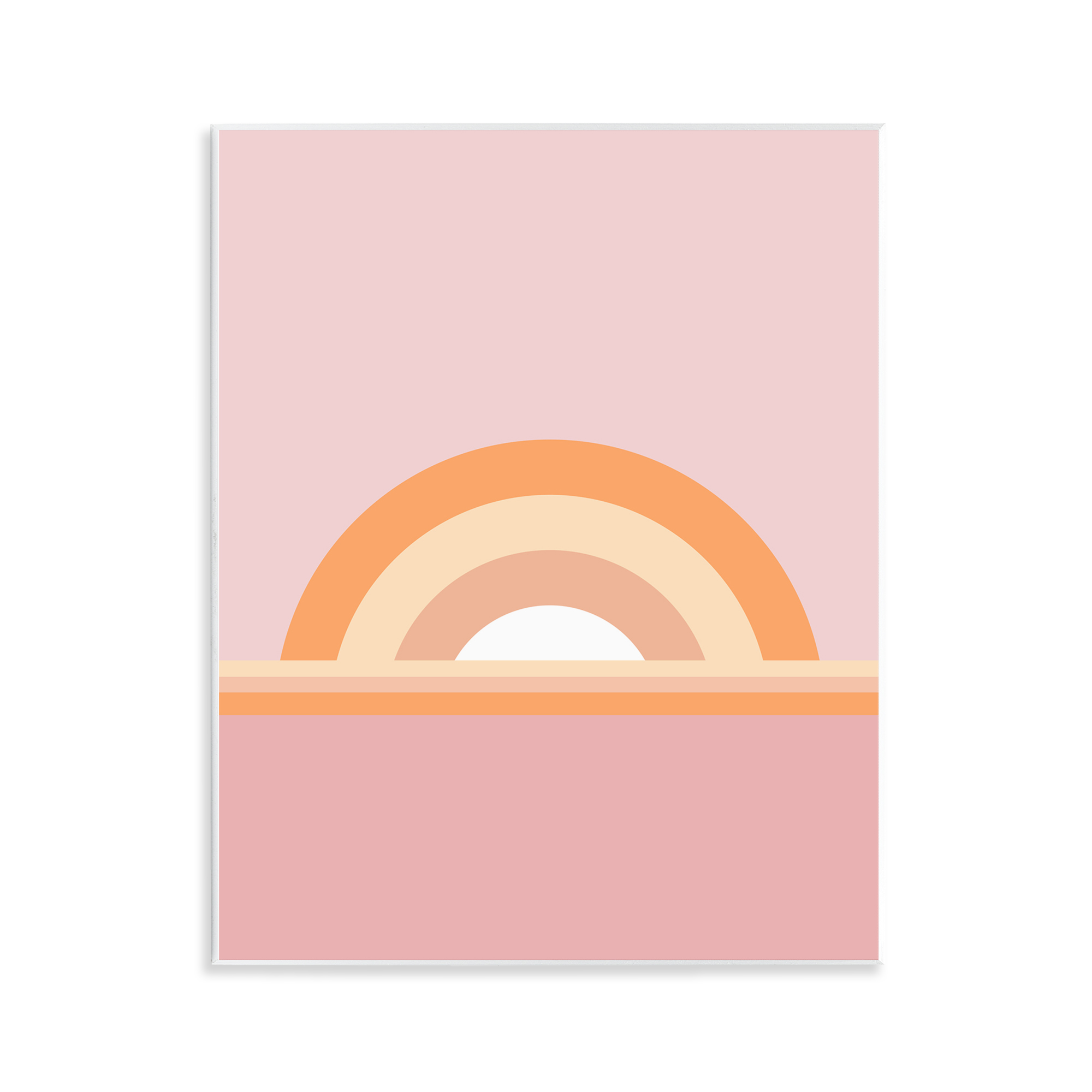 Stupell Industries Mauve & Orange Rainbow Abstract Painting Unframed Art Print Wall Art, 11 x 14