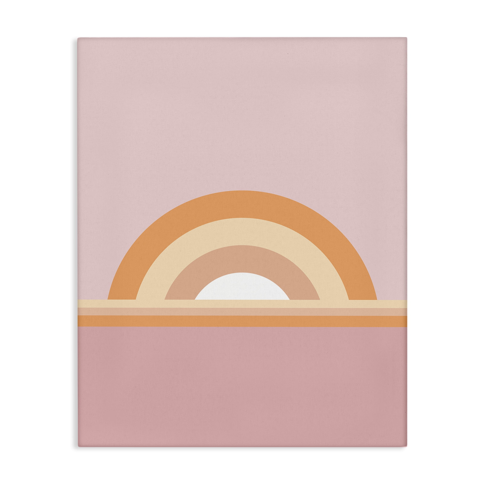 Stupell Industries Mauve & Orange Rainbow Abstract Painting Wrapped Canvas Art Print Wall Art, 24 x 30