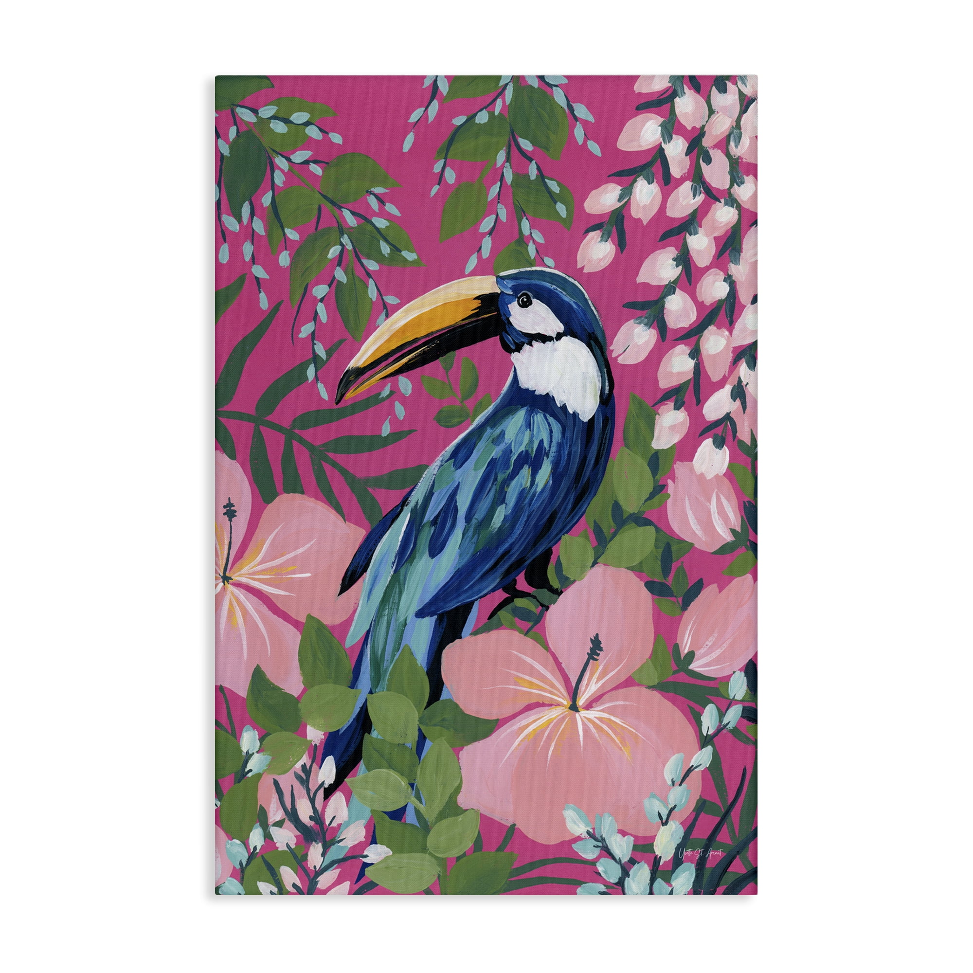 Stupell Industries Maximalist Toucan Pattern Animals & Insects Painting Gallery Wrapped Canvas Art Print Wall Art, 30 x 45