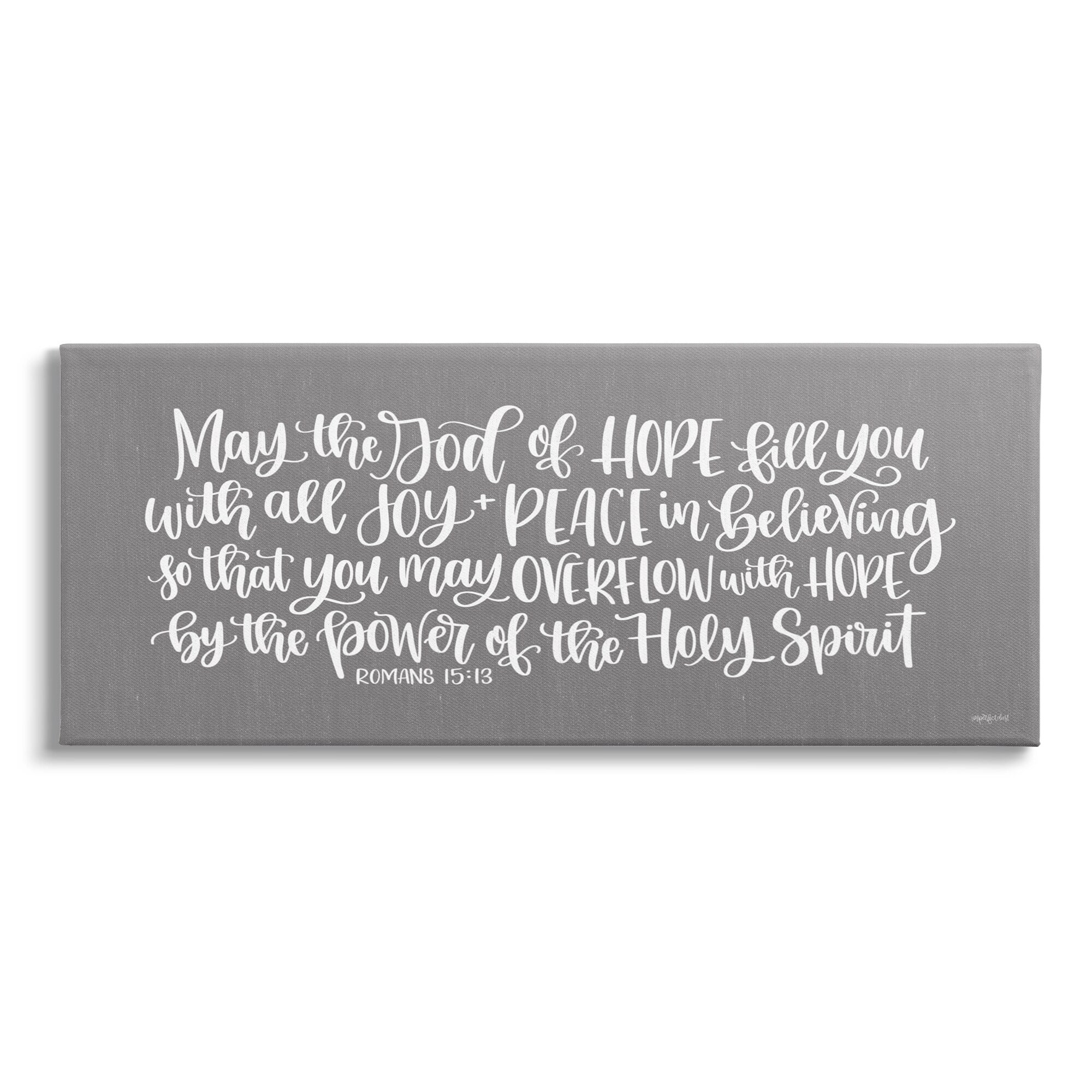 Stupell Industries May God of Hope Motivational Faith Phrase Romans 15:13, 48 x 20, Design by Imperfect Dust