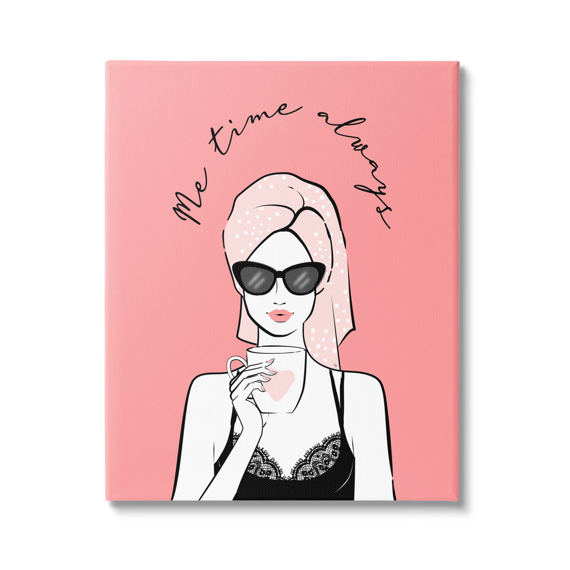 Stupell Industries Me Time Always Inspirational Glam Morning Relaxing Coffee,16 x 20, Design by Martina Pavlova