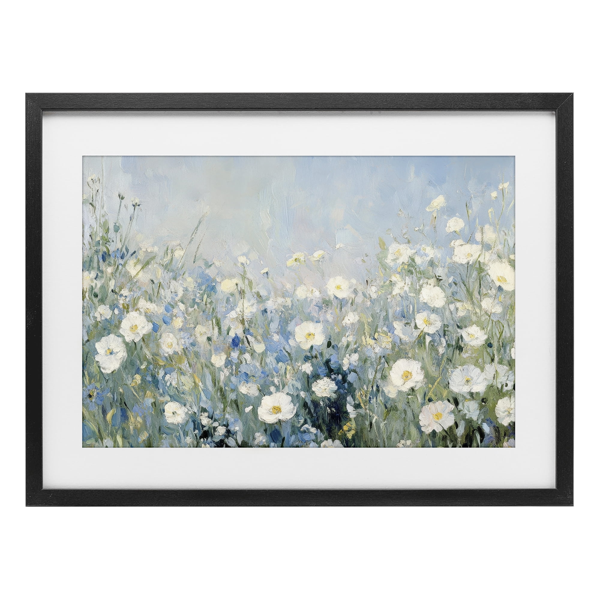 Stupell Industries Meadow Foliage Dream Black Framed Print Under Glass, design by Petal Prints Design