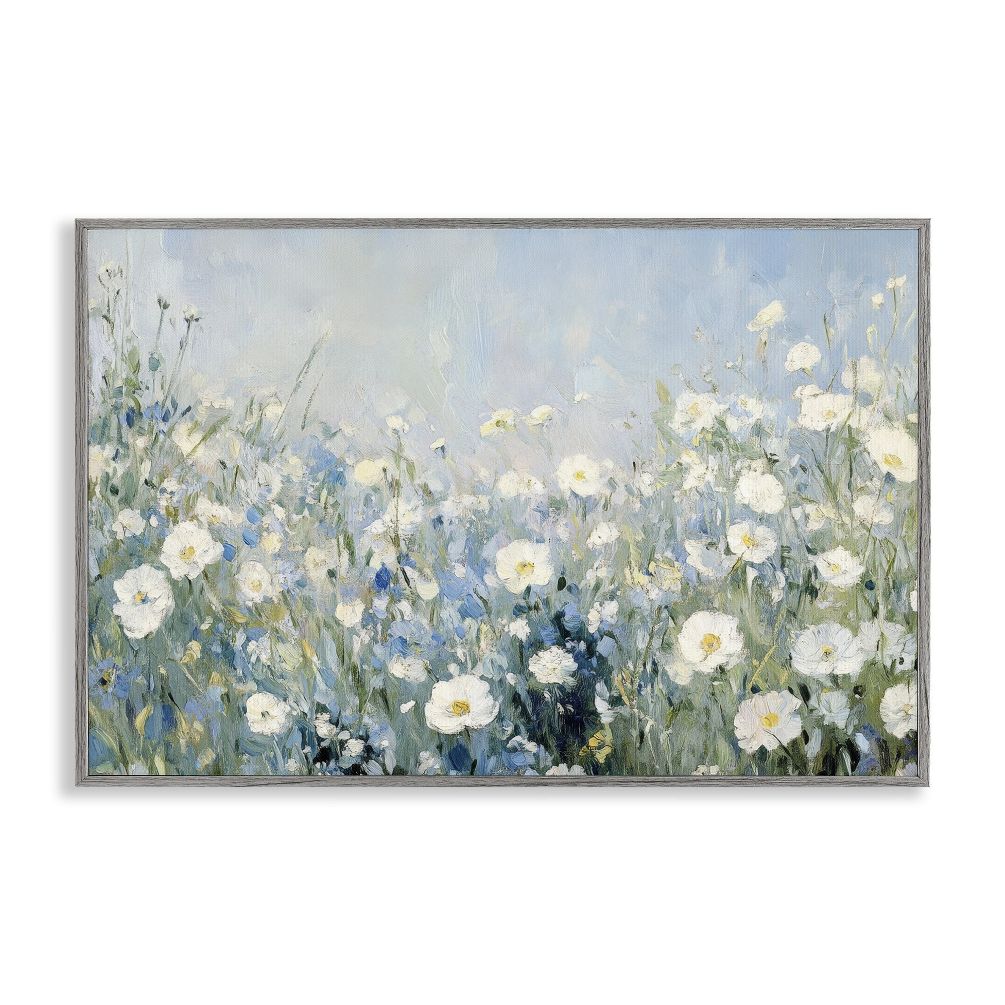 Stupell Industries Meadow Foliage Dream Gray Framed Giclee Art, design by Petal Prints Design