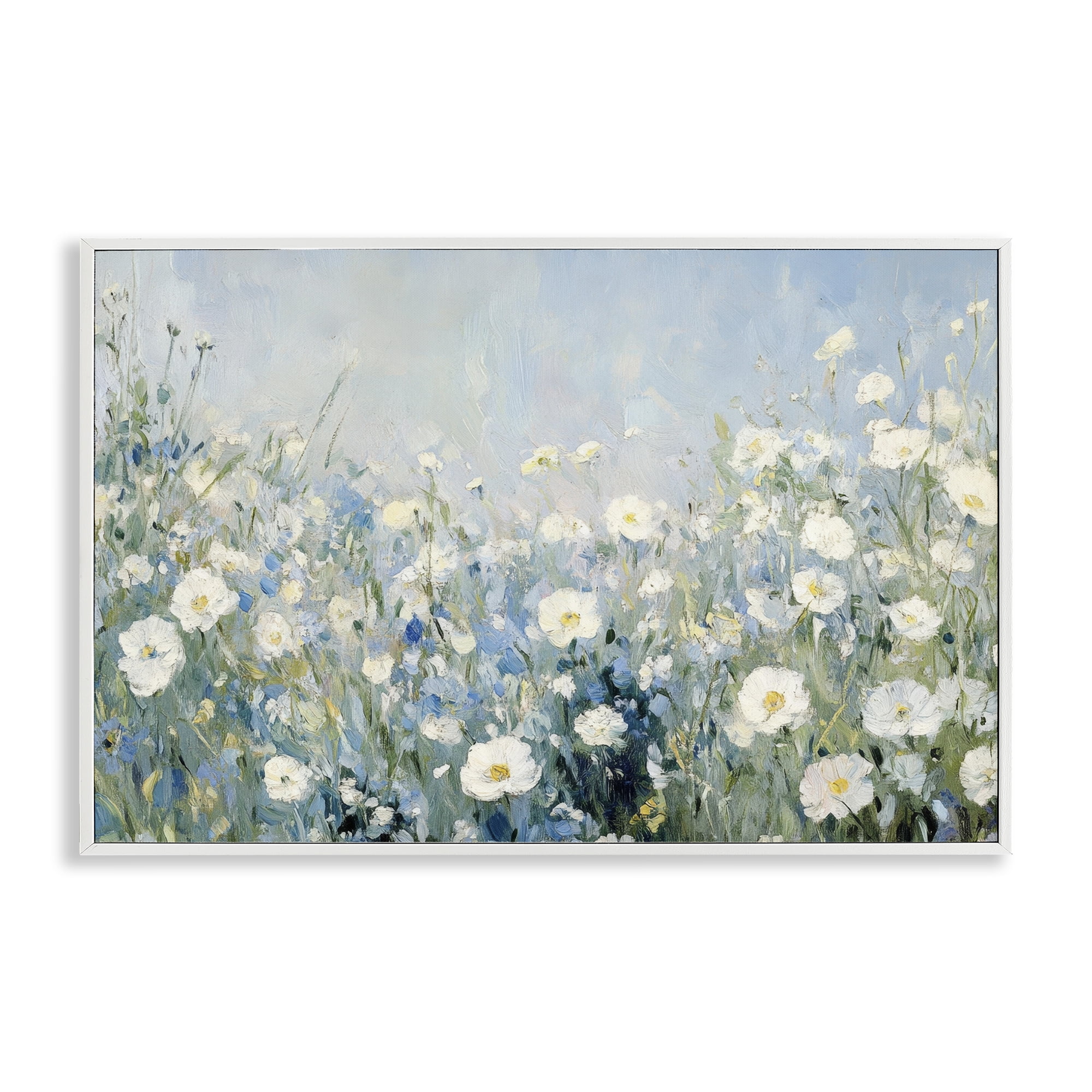 Stupell Industries Meadow Foliage Dream White Framed Giclee Art, design by Petal Prints Design